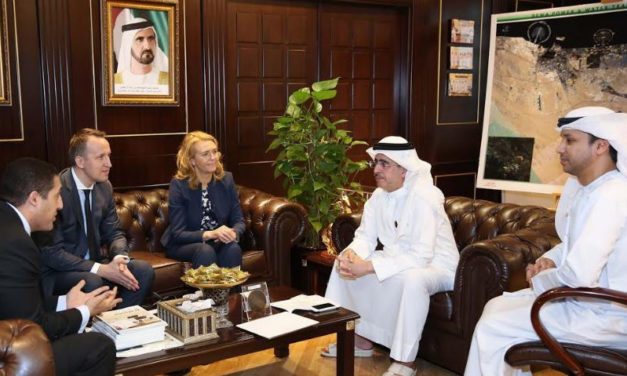سعادة سعيد محمد الطاير يستقبل وفداً رفيعاً من شركة إريكسون السويدية تعزيزاً للتعاون المشترك في المجال التكنولوجي