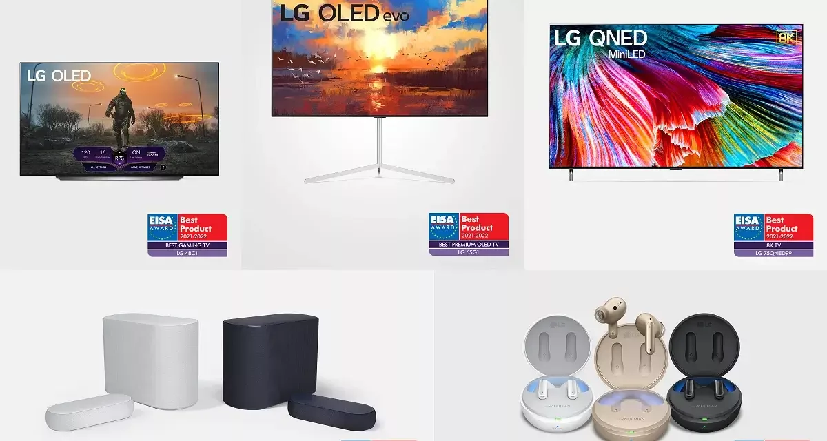 تلفزيونات LG OLED تحصد جائزة العقد للتلفزيون المبتكر في حفل توزيع جوائز إيسا لعام 2021