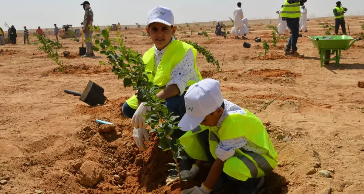 الرياض الخضراء” يحتفل باليوم الوطني بزراعة خريطة المملكة بمشاركة أهالي المدينة “