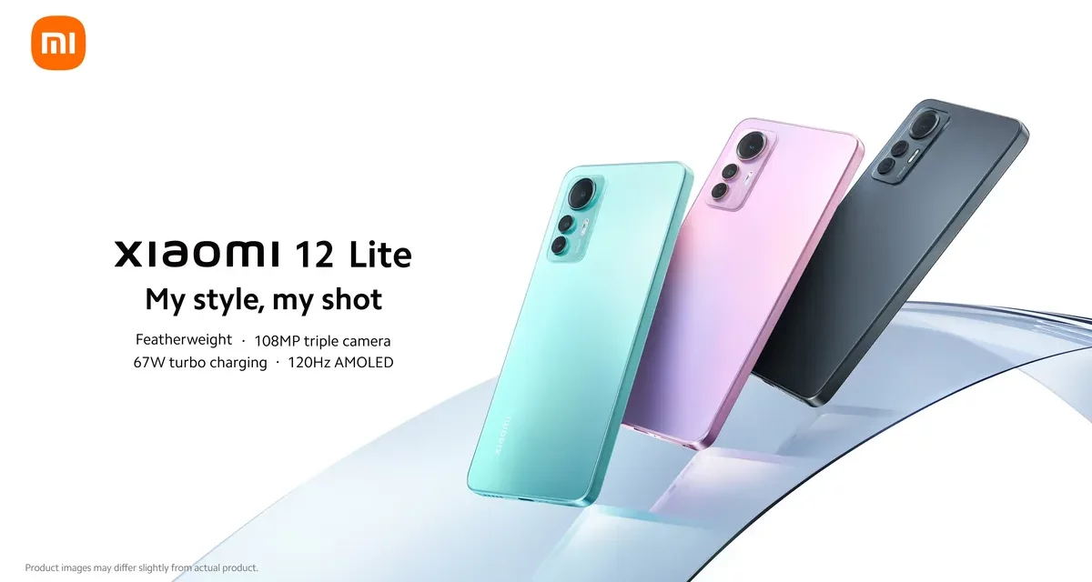 ·     شاومي تدمج التصميم الإبداعي مع الألوان الجذابة في هاتف Xiaomi 12 Lite