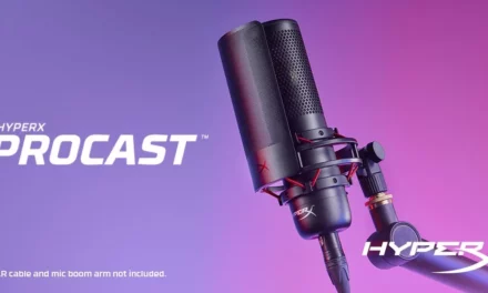 شركة HyperX تُعلن عن ميكروفون HyperX ProCast XLR من نوع مكثف (كوندنسر) بغشاء كبير مطلي بالذهب للتسجيل باحترافية 