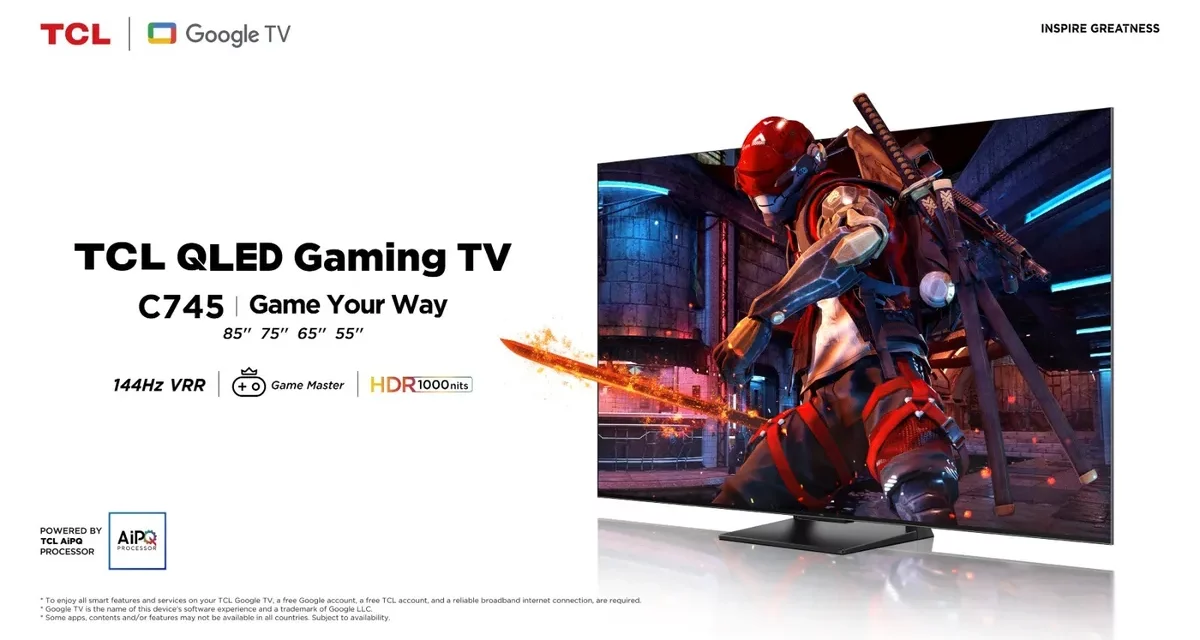 “تي سي إل” تطلق تلفاز C745 بتقنيةQLED 4K الجديد للألعاب