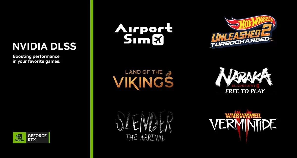 حصول لعبتي NARAKA: BLADEPOINT و Warhammer: Vermintide 2 على ترقية لتقنية التعلّم العميق NVIDIA DLSS 3 مع تحديثات جديدة للاعبي جيفورس لـ Game Ready Driver.