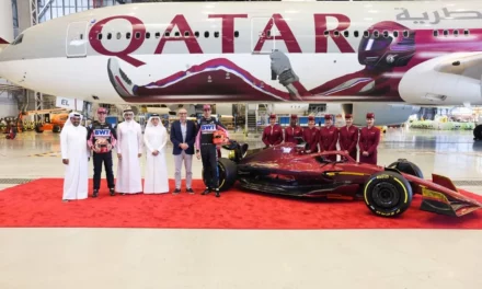 الخطوط الجوية القطرية تحتفل بوصول الفورمولا 1 إلى قطر