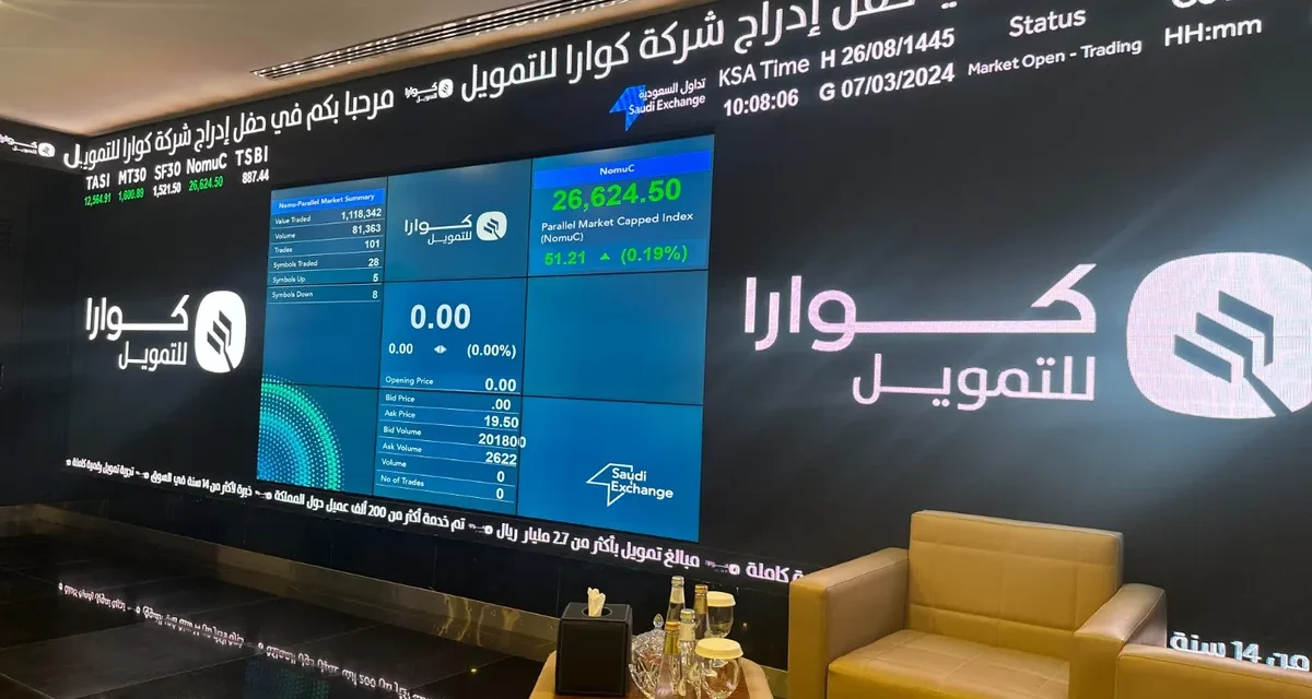 “كوارا للتمويل” الرائدة في التمويل الرقمي تعلن عن تداول أسهمها في السوق الموازية “نمو”