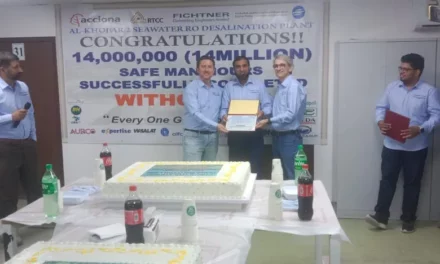 ACCIONA تحتفل بمرور 14مليون ساعة عمل دون إصابات أثناء إنشاء محطة تحلية الخبر 2