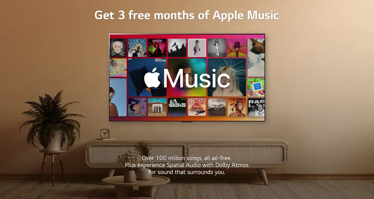 تلفزيونات إل جي تقدم تجربة رائدة في جودة الصوت ومزايا Apple Music في الصوت المكاني مع تقنية DOLBY ATMOS