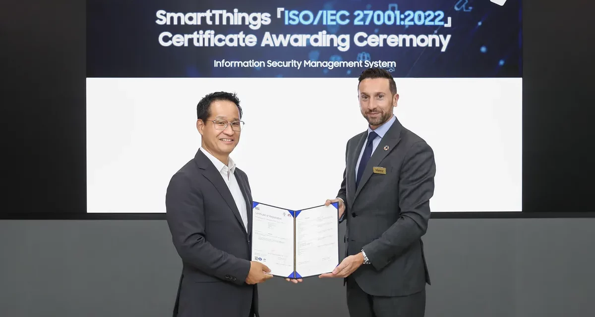 سامسونج تحرز اعترافاً عالمياً بأمن منصتها الرقمية “SmartThings” من خلال حصولها على شهادة “الآيزو” 27001