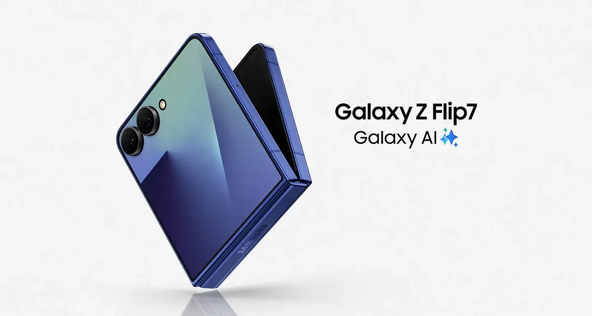 ‘Galaxy Z Flip7’من سامسونج: قوة الذكاء الاصطناعي في جهاز بحجم الجيب مع شاشة‘FlexWindow’ جديدة تغطي الواجهة بالكامل