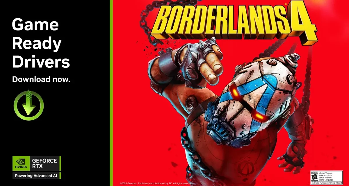 لعبة Borderlands 4 تنطلق مع دعم NVIDIA DLSS 4وإصدار GeForce Game Ready Driver جديد