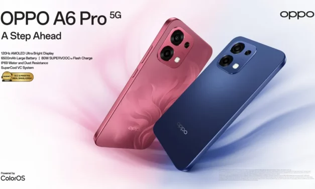 شركة أوبو تطلق هاتف A6 Pro 5G في الإمارات العربية المتحدة مع بطارية تدوم لمدة 5 سنوات ومتانة بمعايير عسكرية ضمن تصميم أنيق