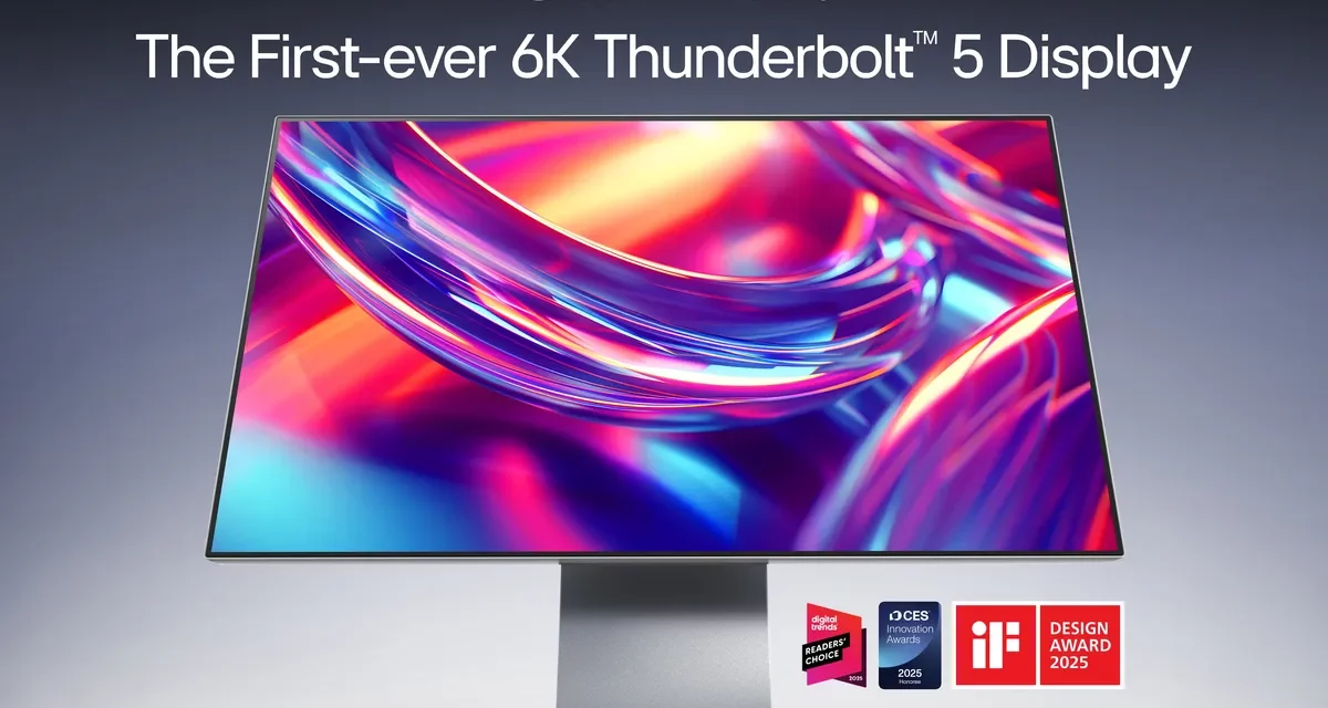 إل جي تكشف عن أول شاشة بدقة 6K في العالم مزودة بتقنية Thunderbolt™ 5 للمبدعين المحترفين