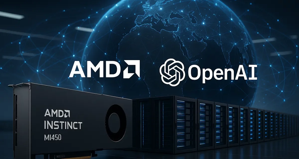 شراكة AMD وOpenAI لتطوير بنية تحتية عالمية للذكاء الاصطناعي بقدرة 6 جيجاواط