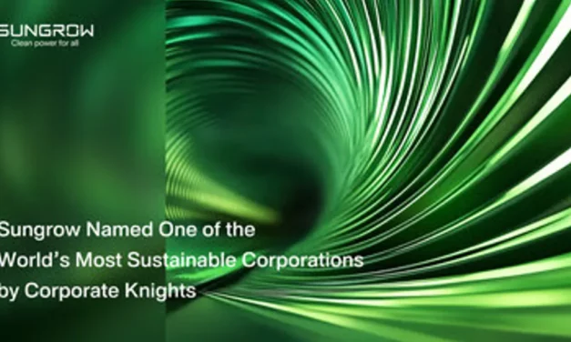 Sungrow تحتل المرتبة الـ 12 عالميًا في قائمة Corporate Knights لأكثر الشركات استدامة لعام 2026