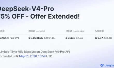 خصم DeepSeek-V4-Pro يُمدد حتى 31 مايو