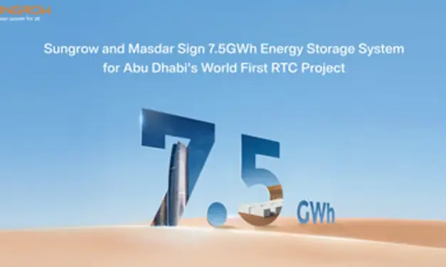 اتفاقية بين Sungrow و Masdar لتوريد نظام تخزين الطاقة بسعة 7.5 غيغاواط ساعة