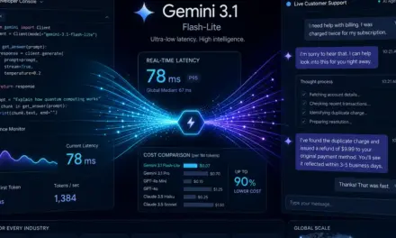 Gemini 3.1 Flash-Lite متاح الآن لمنصة الوكلاء الذكيين للمؤسسات