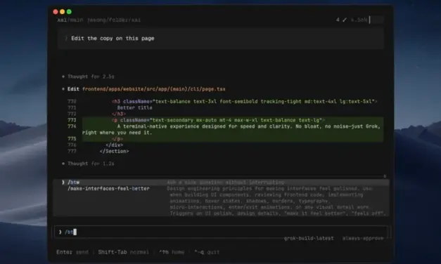 xAI تُطلق وكيل Grok Build للأكواد للاختبار الأولي