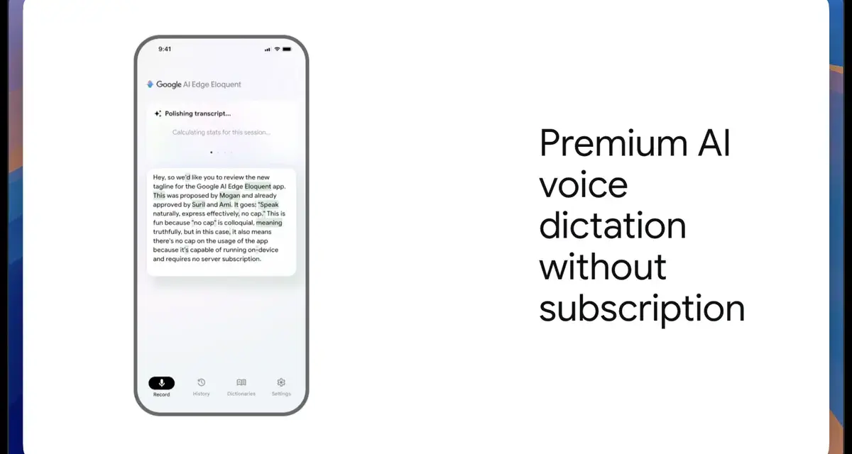 جوجل تطلق تطبيقاً مجانياً لإملاء الصوت دون اتصال بالإنترنت على نظام iOS