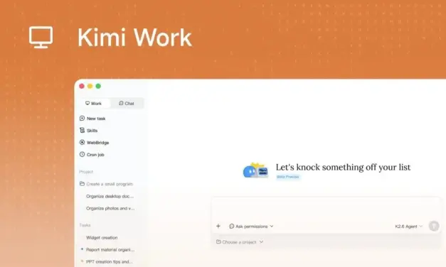 إطلاق تطبيق Kimi Work لتشغيل وكلاء الذكاء الاصطناعي بالتوازي محلياً