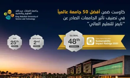 كاوست تدخل قائمة أفضل 50 جامعة عالمياً في تصنيف التأثير لعام 2026
