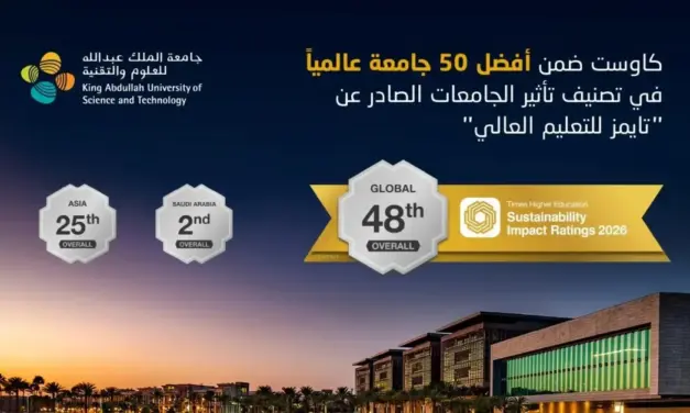 كاوست تدخل قائمة أفضل 50 جامعة عالمياً في تصنيف التأثير لعام 2026