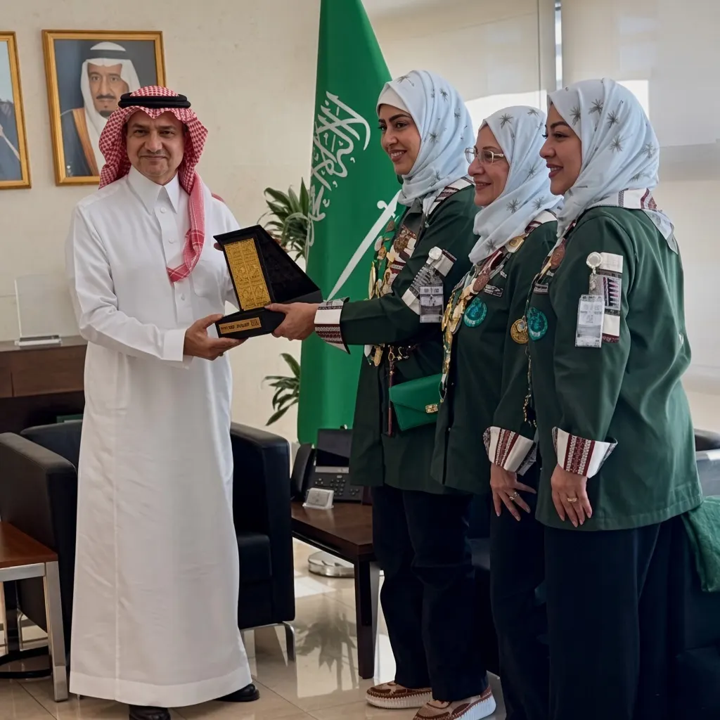 نادي كرنفال الطهاة يقدم درع باب الكعبة المشرفة