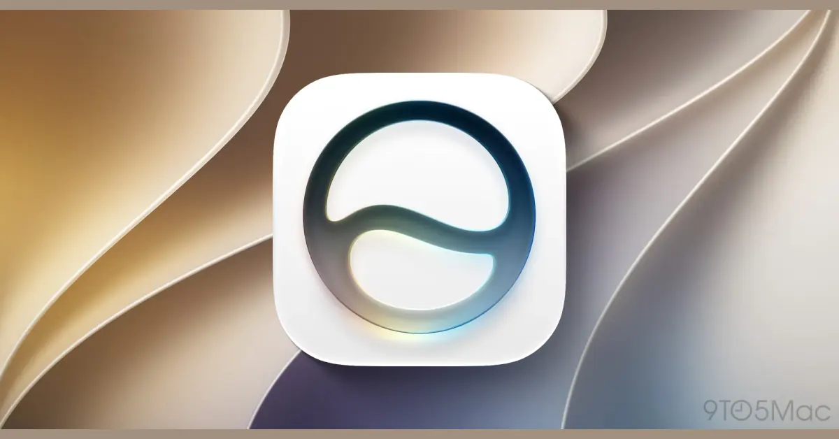 سيري في iOS 27 على شاشة هاتف آيفون حديث في مكتب عمل