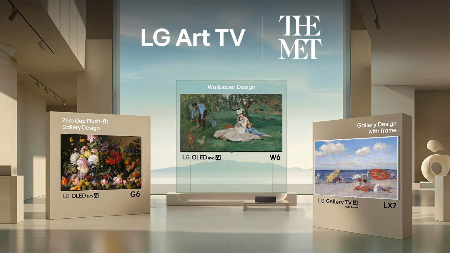تلفزيونات LG Art تعرض أعمالاً كلاسيكية في غرفة معيشة حديثة