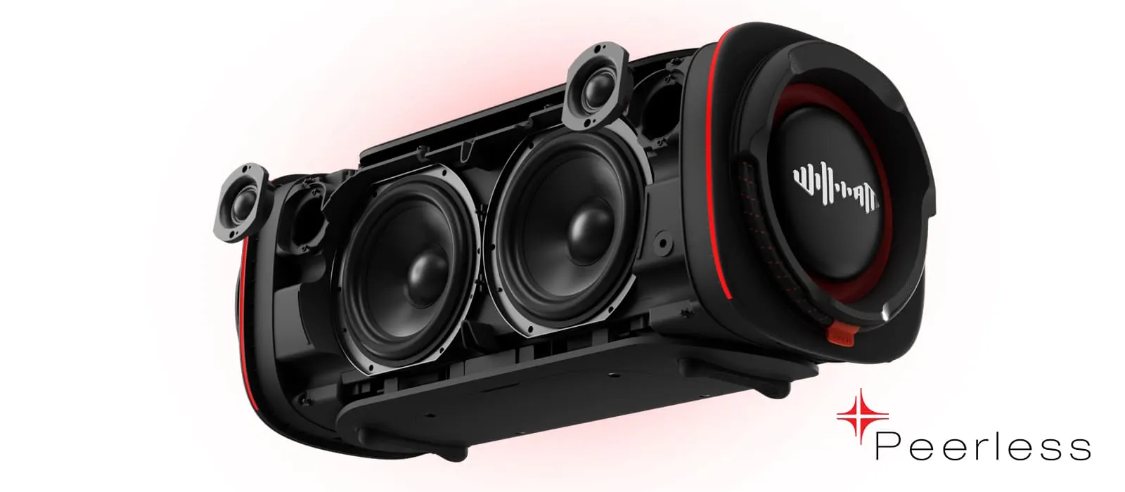 إضاءة الحلقات المزدوجة في جهاز LG XBOOM Blast
