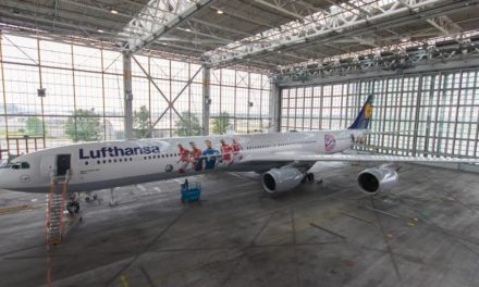 The FC Bayern Munich Airbus takes off