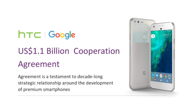Google and HTC Announce US$1.1 Billion Cooperation Agreement