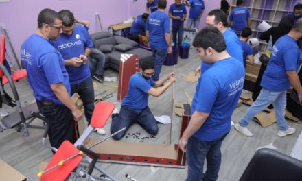 AbbVie employees set up a new activity lounge and playground to help bring joy to the House of Roses orphanage in Makkah
