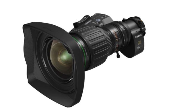 Canon announces the CJ15ex4.3B – a 4K broadcast portable zoom lens with class-leading magnification and wide-angle focal length