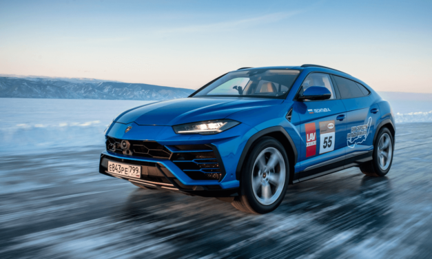 Lamborghini Urus sets high-speed record on the ice of Lake Baikal