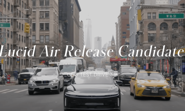 Lucid Motors CEO drives Lucid Air on the streets of NYC #lucidair