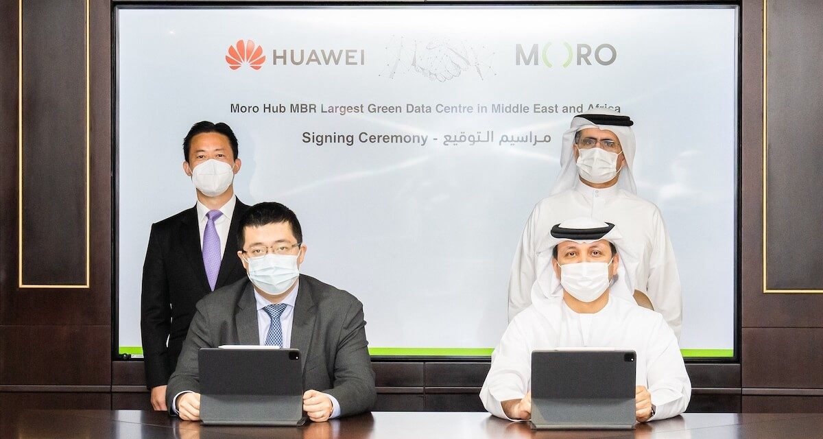 Moro Hub signs an agreement with Huawei to build the First Phase of the largest solar-powered Data centre in the Middle East and Africa