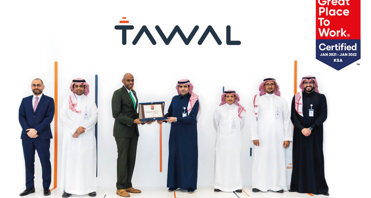 Great Place to Work survey ranks TAWAL as the 13th best company to work for in Saudi Arabia.