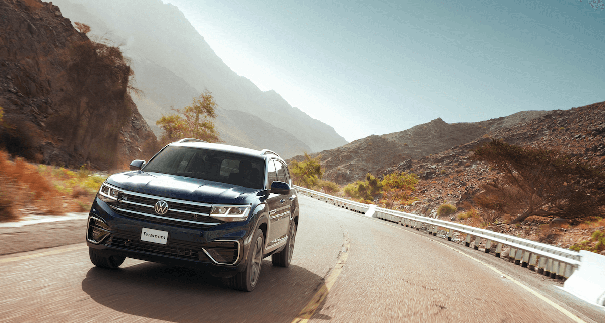 The new Volkswagen Teramont showcased at SAMACO Saudi showrooms