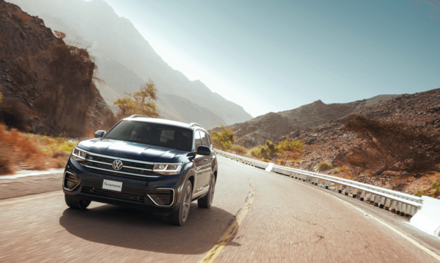 The new Volkswagen Teramont showcased at SAMACO Saudi showrooms