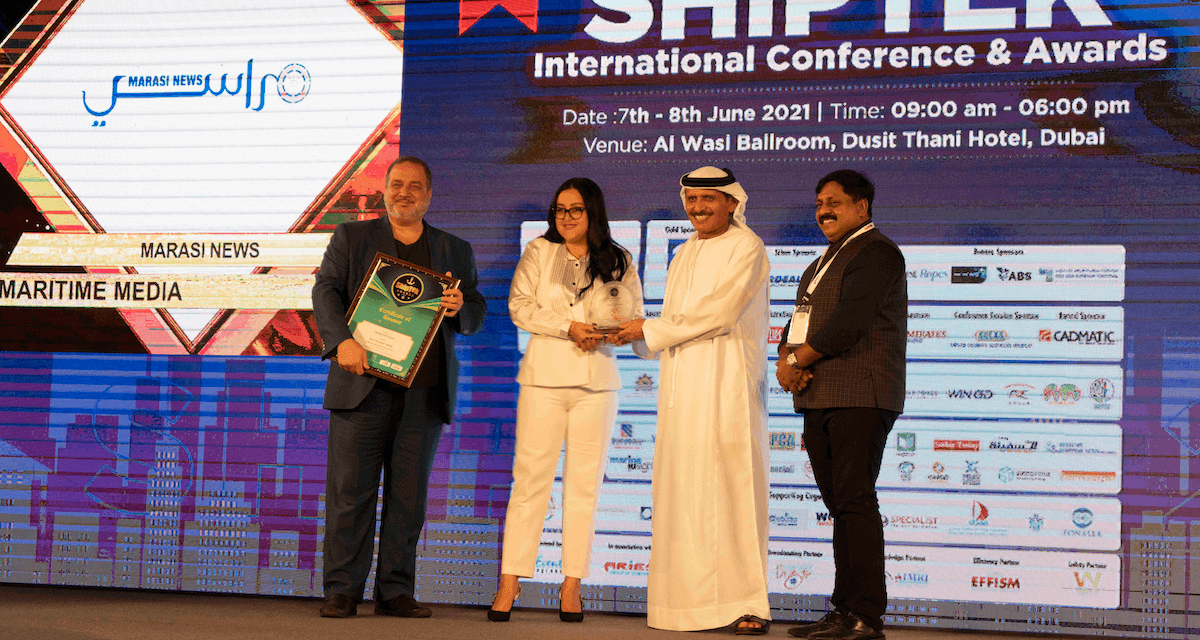 Marasi News retains the title of the “Best Maritime Media” at Shiptek Awards 2021