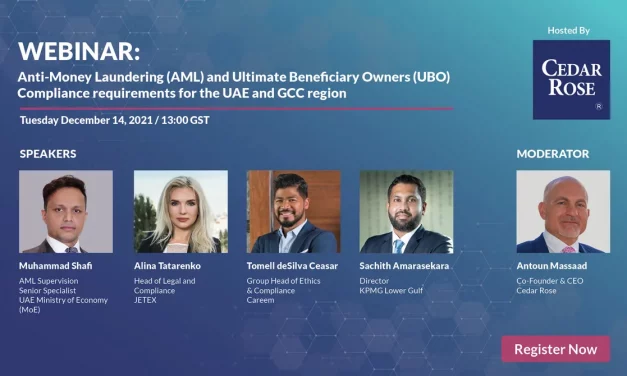 Cedar Rose to Host Webinar on AML and UBO Compliance Requirements in the UAE and GCC Region