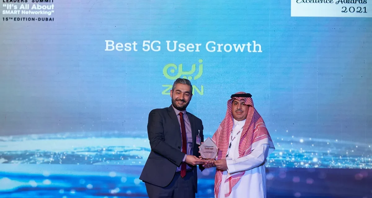 Zain KSA wins the “Best 5G User Growth” award from Telecom Review