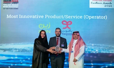 Zain KSA’s Yaqoot wins the “Most Innovative Product Service” award at “Telecom Review” Summit 2021