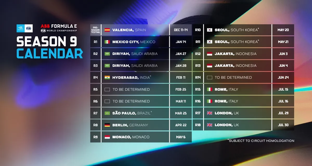 GLOBAL STAGE IS SET FOR SEASON 9 AND DAWN OF THE GEN3 ERA IN THE ABB FIA FORMULA E WORLD CHAMPIONSHIP