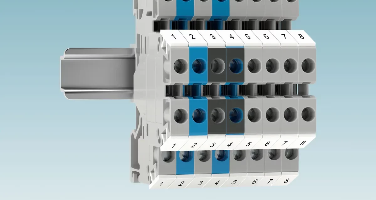 Space-saving wiring with mini multi-level terminal blocks