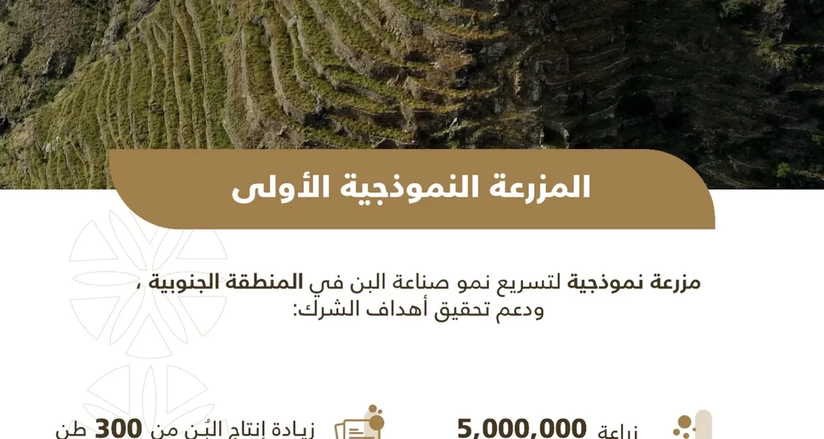 Saudi Coffee Company celebrates the launch of its first Model Farm in Jazan, pushing forth sustainable agricultural practices 
