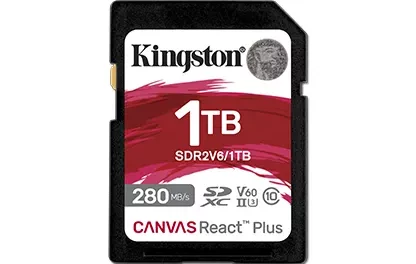 Kingston Digital Introduces New Canvas React Plus V60 SD Card