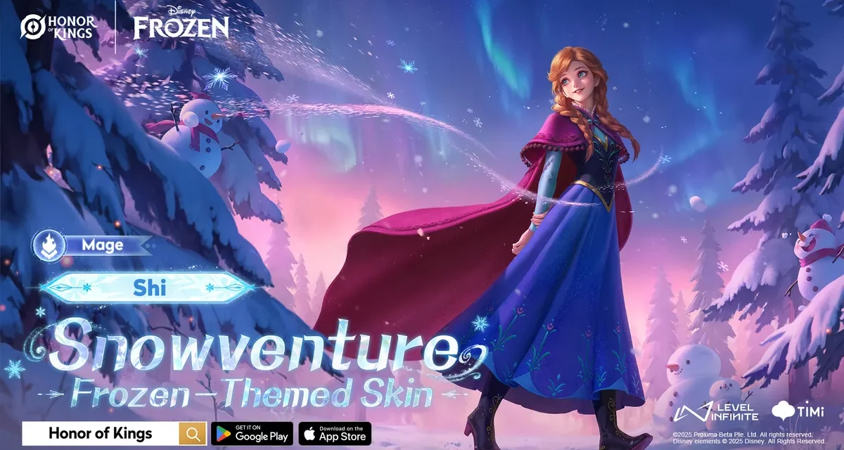 Unlock the Magic: Experience the Enchanting Icy World of Honor of Kings with Cosmetics Inspired by Disney’s Frozen!