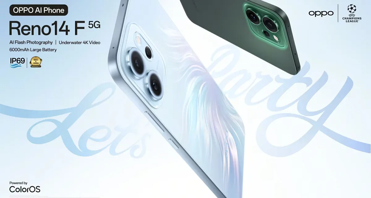 New OPPO Reno14 F 5G Debuts Saudi | Ultimate AI Camera